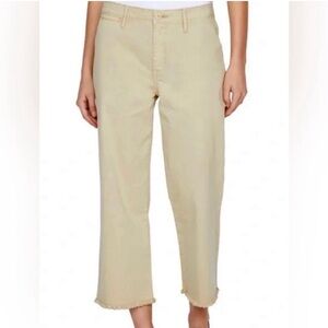 Sanctuary women’s khaki/tan Pants Fringe Straight kick flare size 27